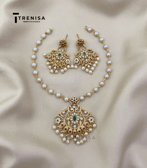 Antique Polish Beaded Stone Chocker Haram